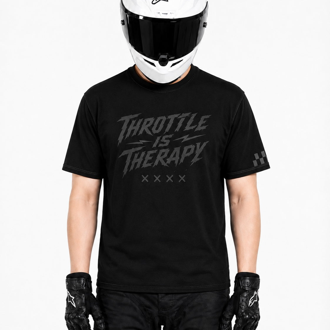 Throttle Is Therapy Tee - Black