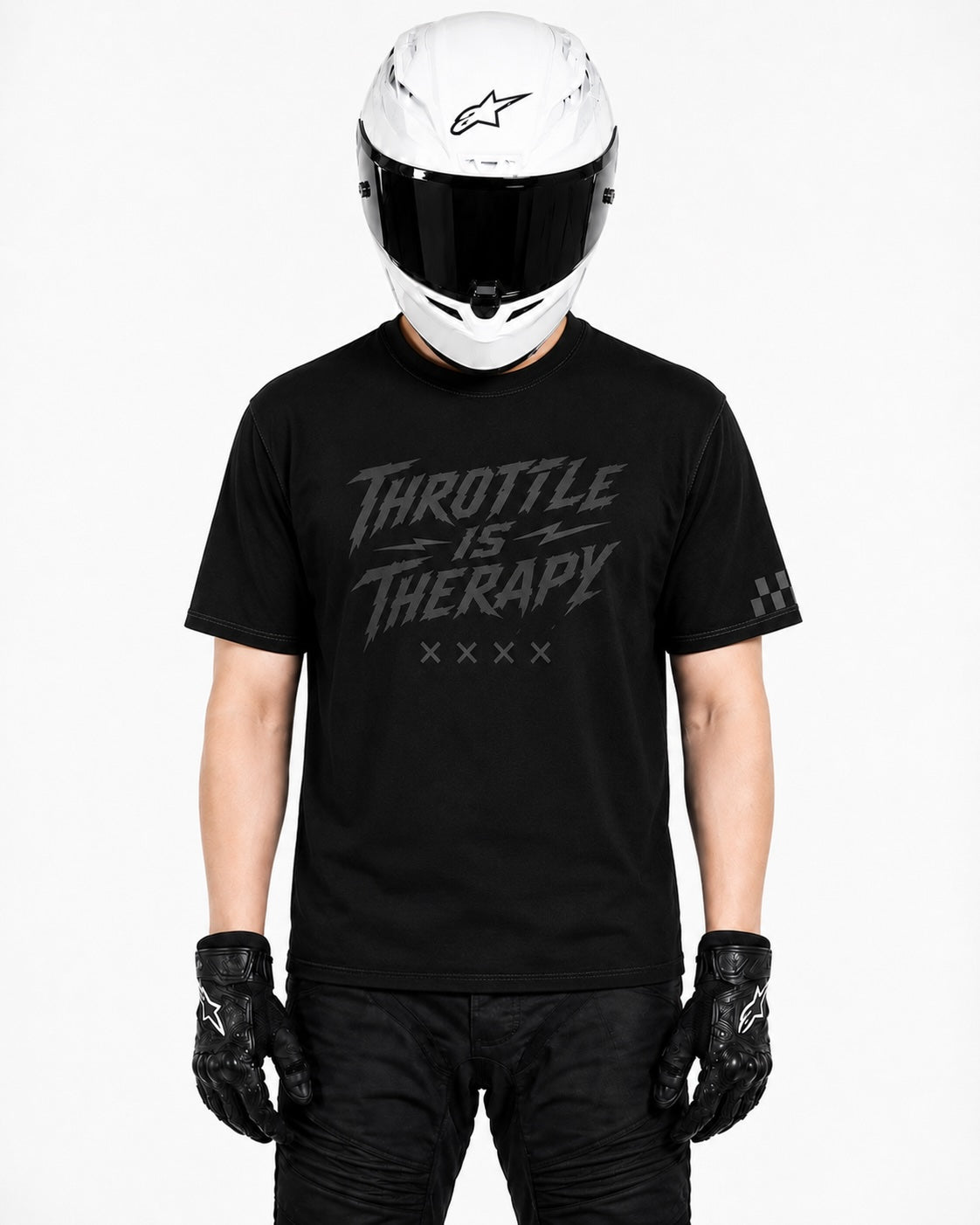 Throttle Is Therapy Tee - Black