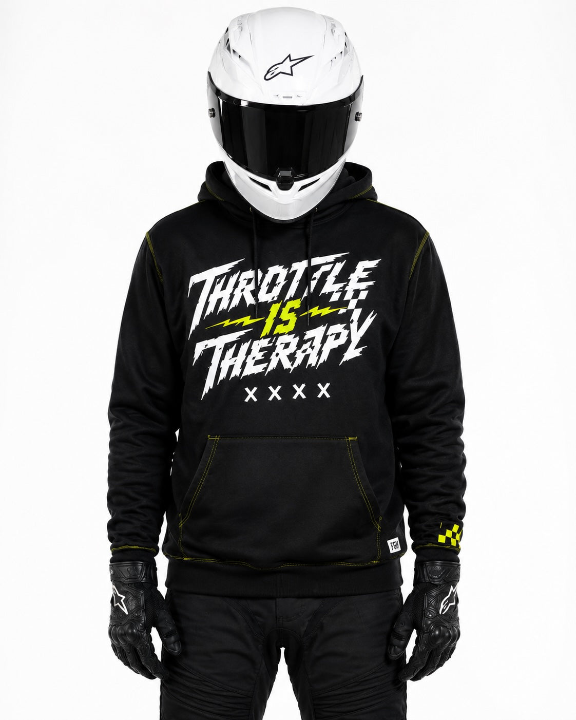 Throttle Is Therapy Hoodie - Black