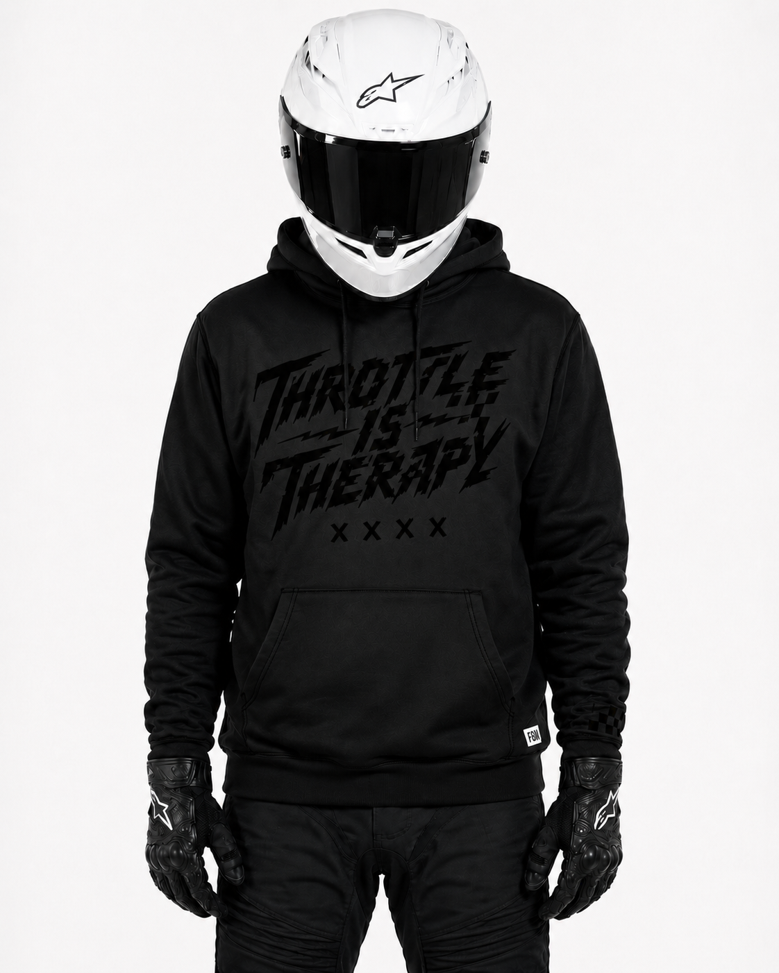 Throttle Is Therapy Hoodie - Blackout