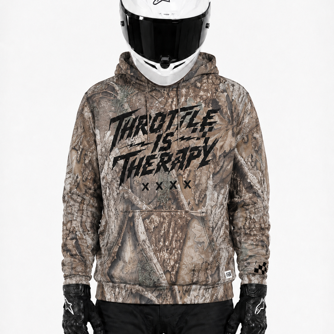 Throttle Is Therapy Hoodie - Camo