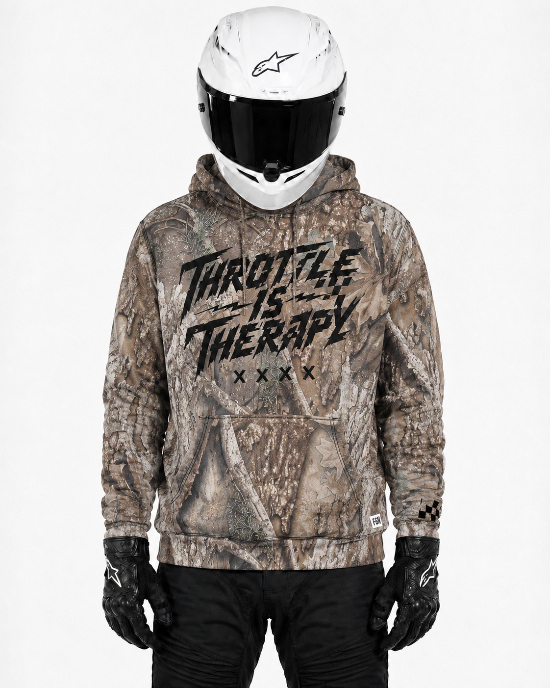 Throttle Is Therapy Hoodie - Camo
