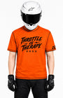 Throttle Is Therapy Tee - Orange