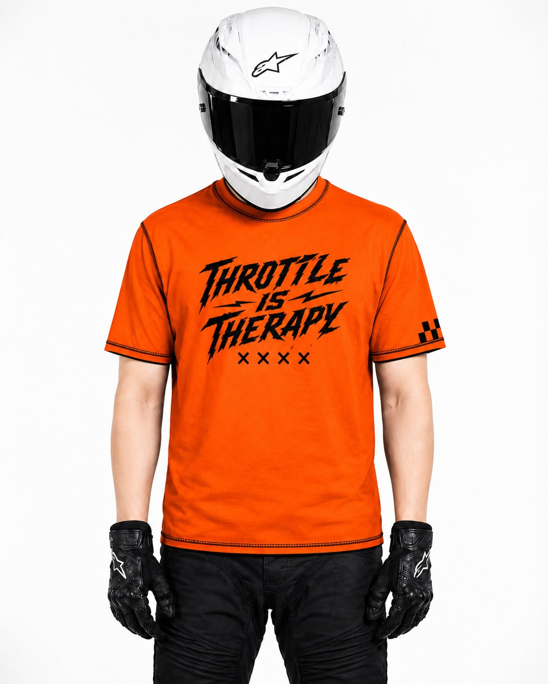Throttle Is Therapy Tee - Orange