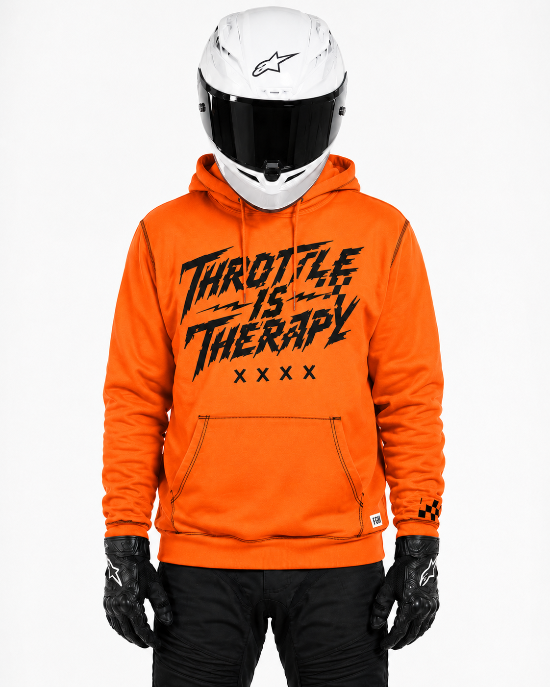 Throttle Is Therapy Hoodie - Orange
