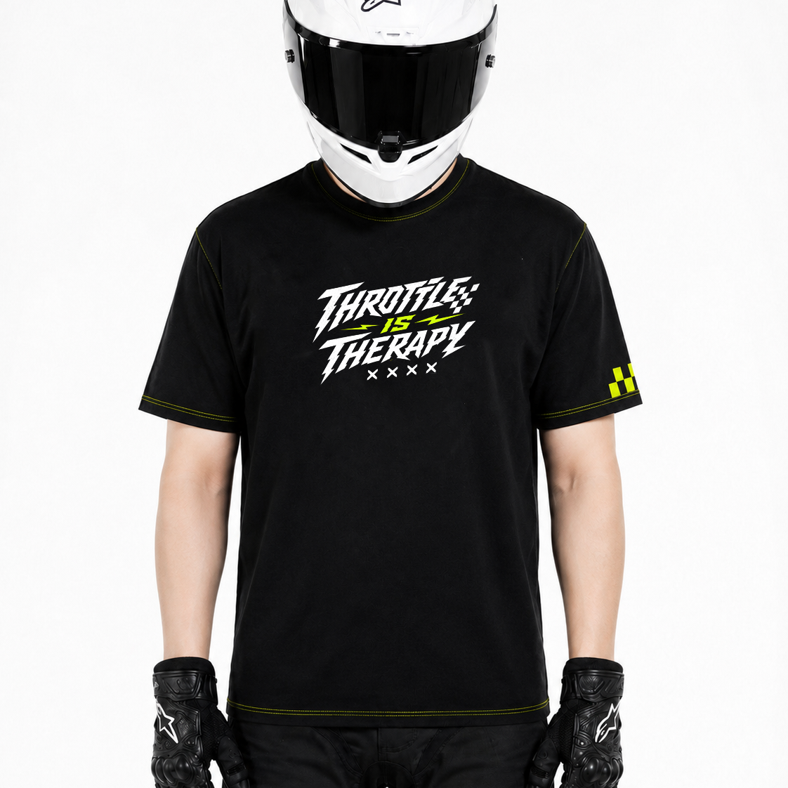 Throttle Is Therapy Tee - Black