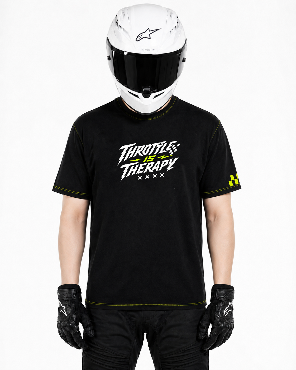 Throttle Is Therapy Tee - Black